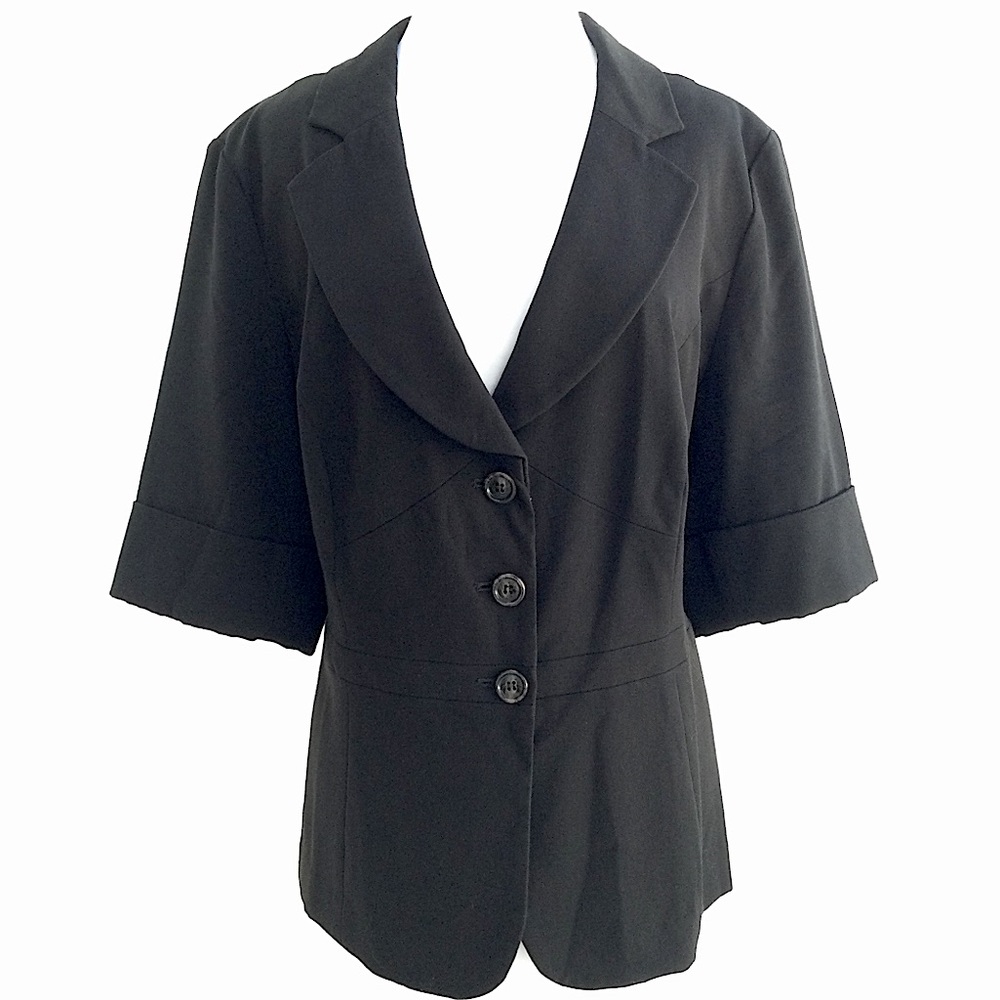 Torrid Black Button Down Blazer - image 1
